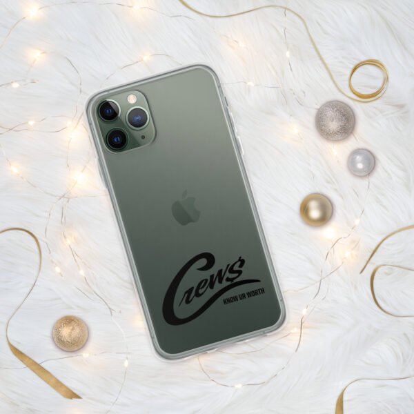 The Crews Brand - Black Logo - Clear Case for iPhone - Image 3