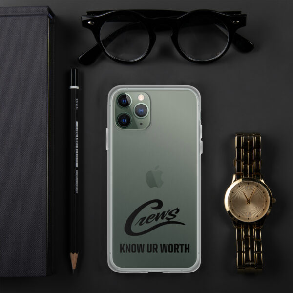 The Crews Brand - Black Logo - Clear Case for iPhone - Image 5
