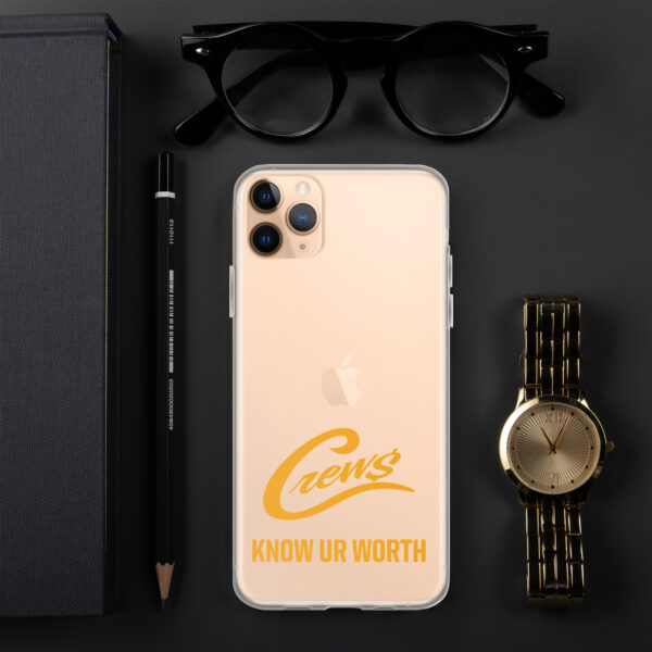 The Crews Brand - Gold Logo - Clear Case for iPhone - Image 2