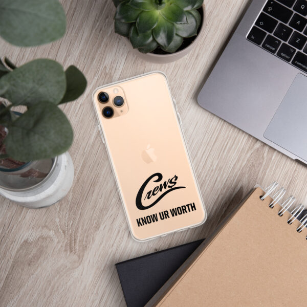 The Crews Brand - Black Logo - Clear Case for iPhone - Image 4