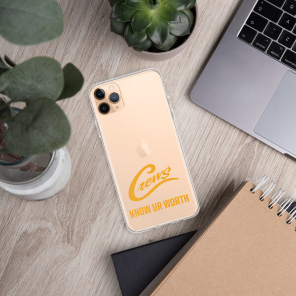 The Crews Brand - Gold Logo - Clear Case for iPhone - Image 4