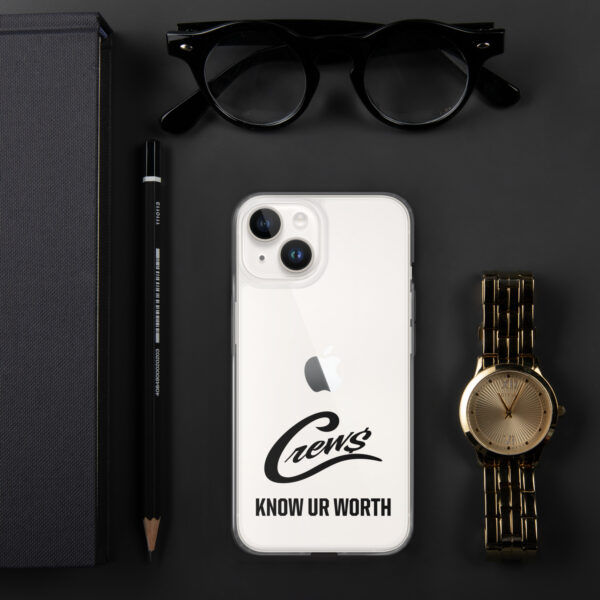 The Crews Brand - Black Logo - Clear Case for iPhone - Image 43