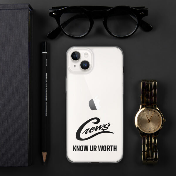 The Crews Brand - Black Logo - Clear Case for iPhone - Image 34