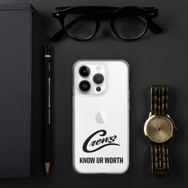 The Crews Brand - Black Logo - Clear Case for iPhone - Image 40