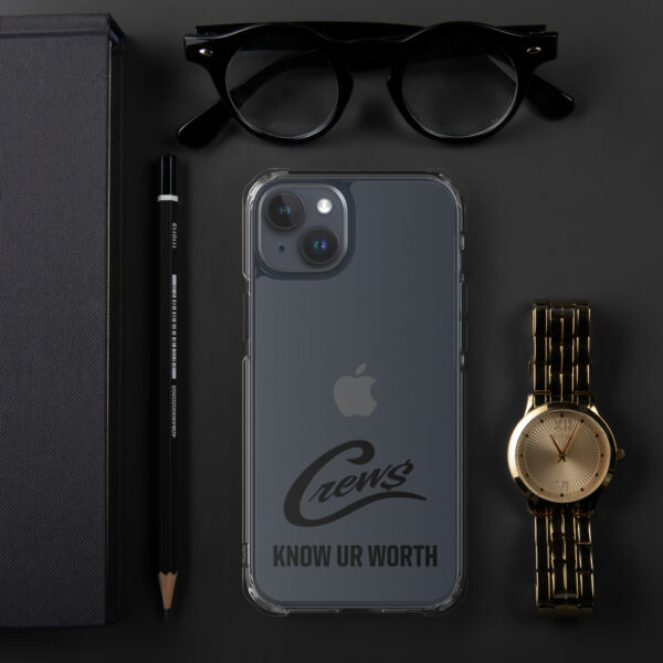 The Crews Brand - Black Logo - Clear Case for iPhone - Image 46