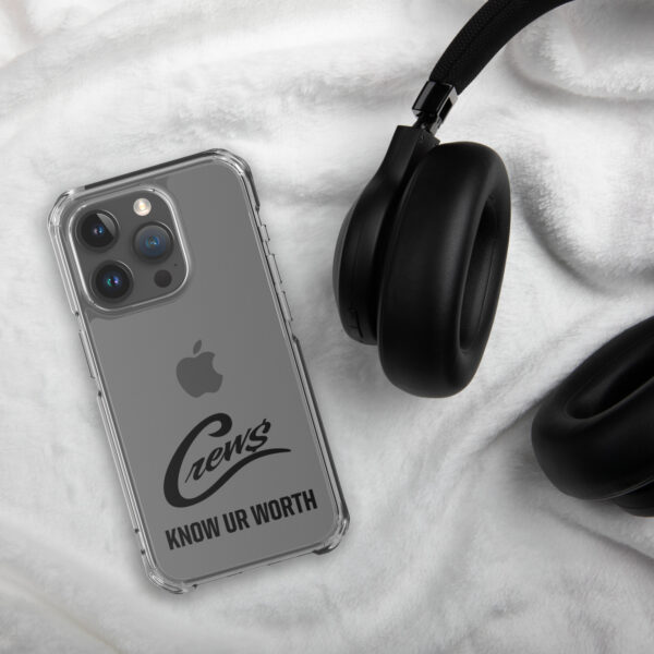 The Crews Brand - Black Logo - Clear Case for iPhone - Image 53