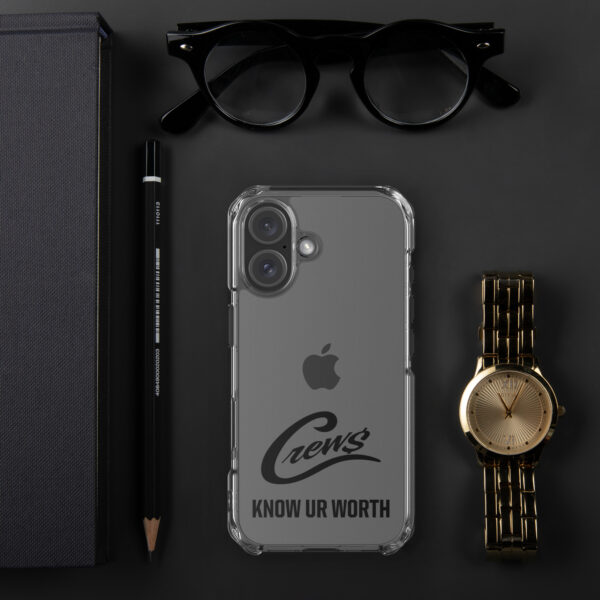 The Crews Brand - Black Logo - Clear Case for iPhone - Image 67