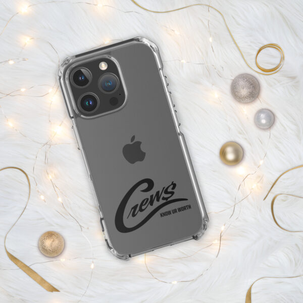 The Crews Brand - Black Logo - Clear Case for iPhone - Image 22