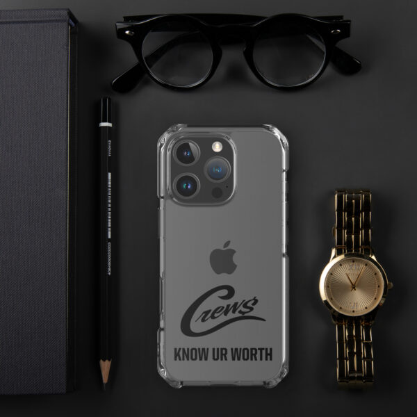 The Crews Brand - Black Logo - Clear Case for iPhone - Image 64
