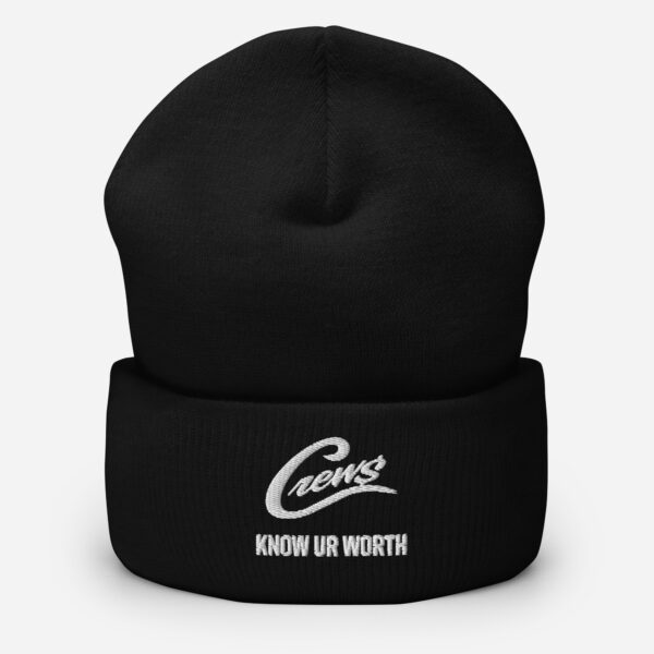 The Crews Brand - White Logo - Cuffed Beanie