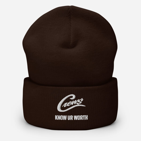 The Crews Brand - White Logo - Cuffed Beanie - Image 2
