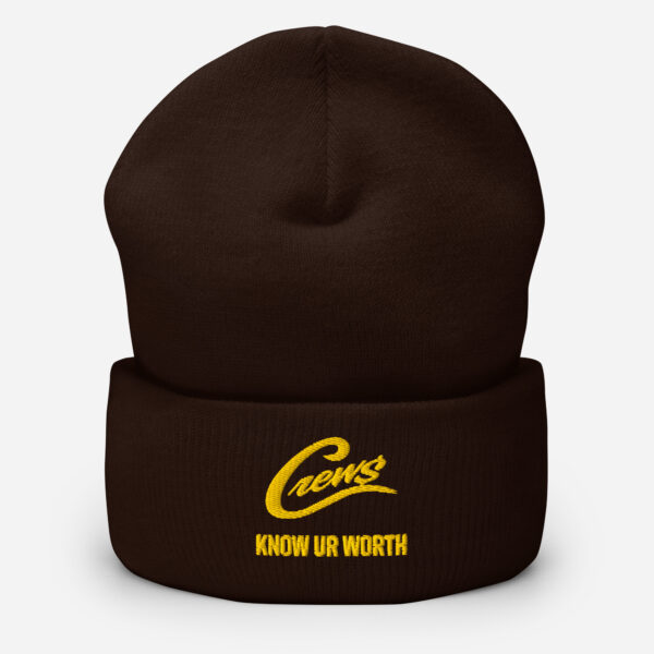The Crews Brand - Gold Logo - Cuffed Beanie - Image 2