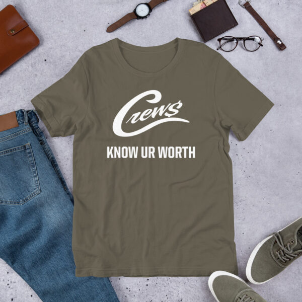The Crews Brand - White Logo - Unisex T-shirt - Image 10