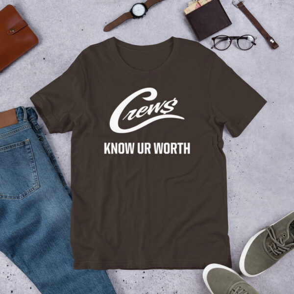 The Crews Brand - White Logo - Unisex T-shirt - Image 4