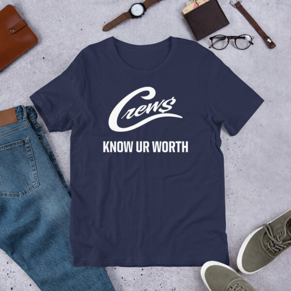 The Crews Brand - White Logo - Unisex T-shirt - Image 3
