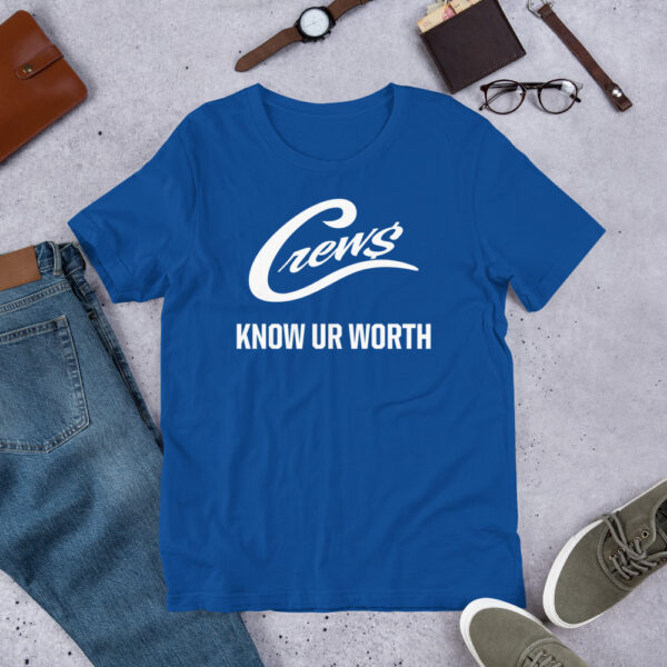 The Crews Brand - White Logo - Unisex T-shirt - Image 7