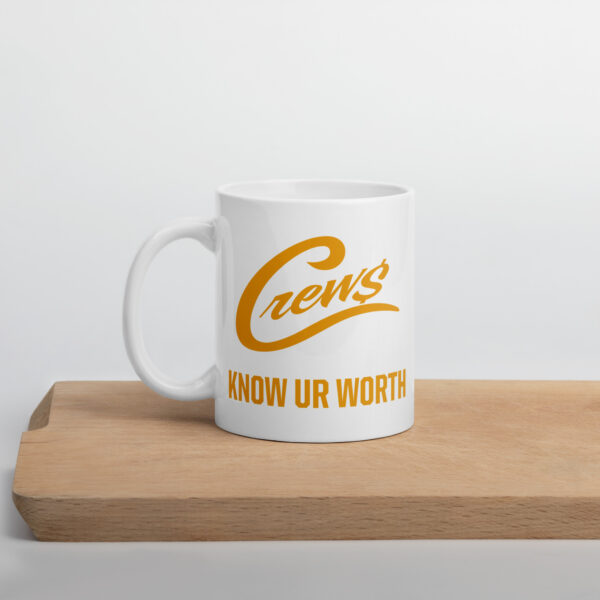 The Crews Brand - Gold Logo - White Glossy Mug - Image 2
