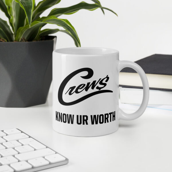 The Crews Brand - Black Logo - White Glossy Mug