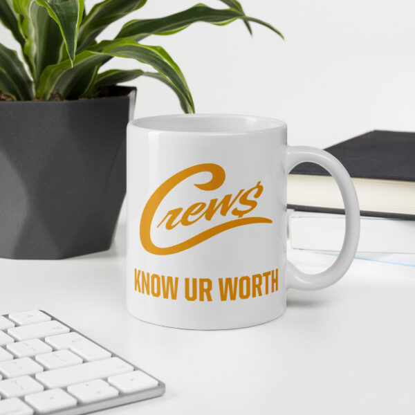The Crews Brand - Gold Logo - White Glossy Mug